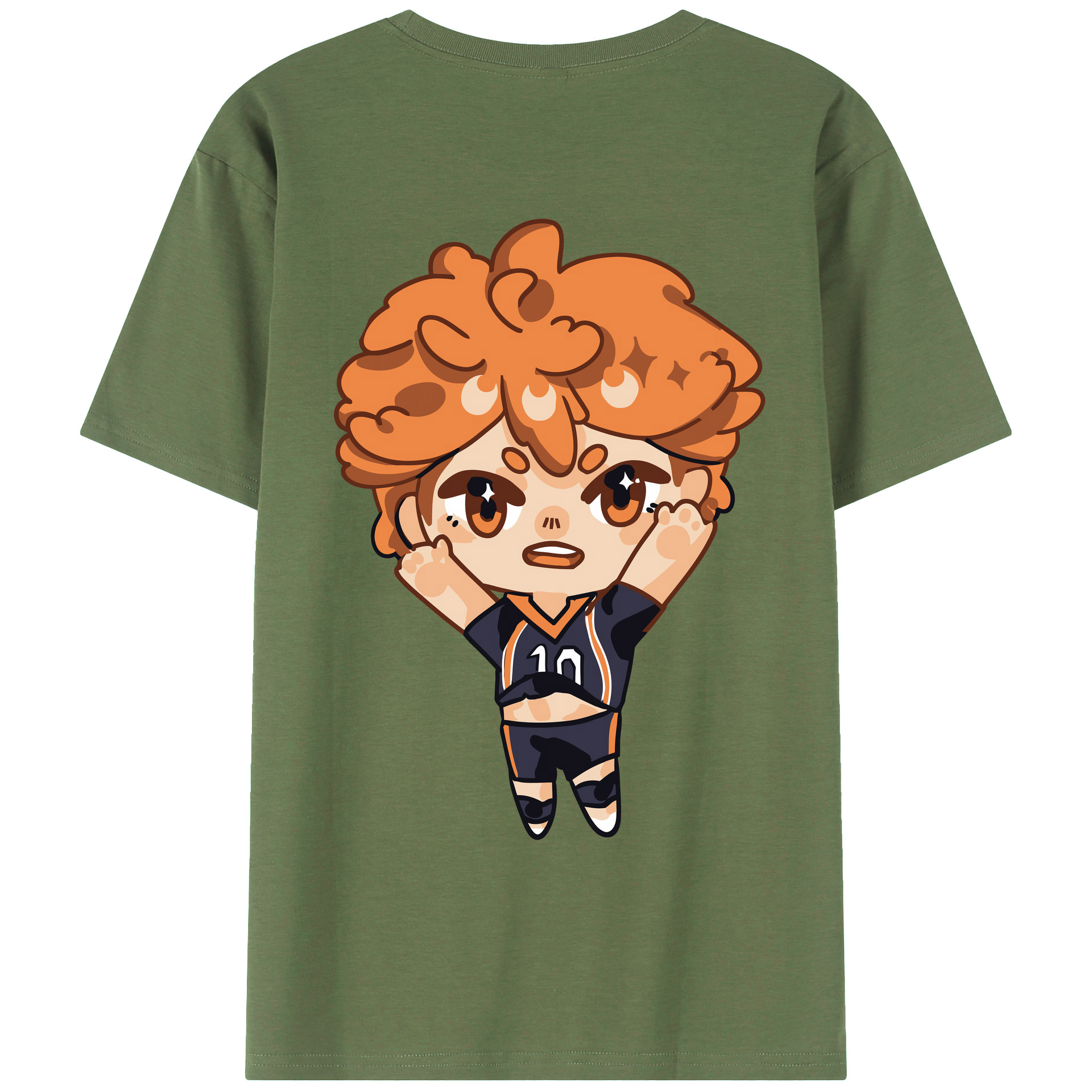 （画像用） ハイキュー!! Haikyu!! 綿100％ メンズ半袖Tシャツ（バックプリント） 通気性